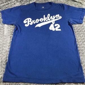 Brooklyn Dodgers 42 Robinson Tshirt Mens Medium